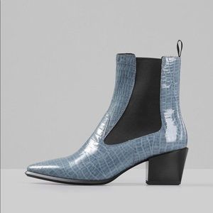 Vagabond Betsy Dusty Blue Croc Boots
